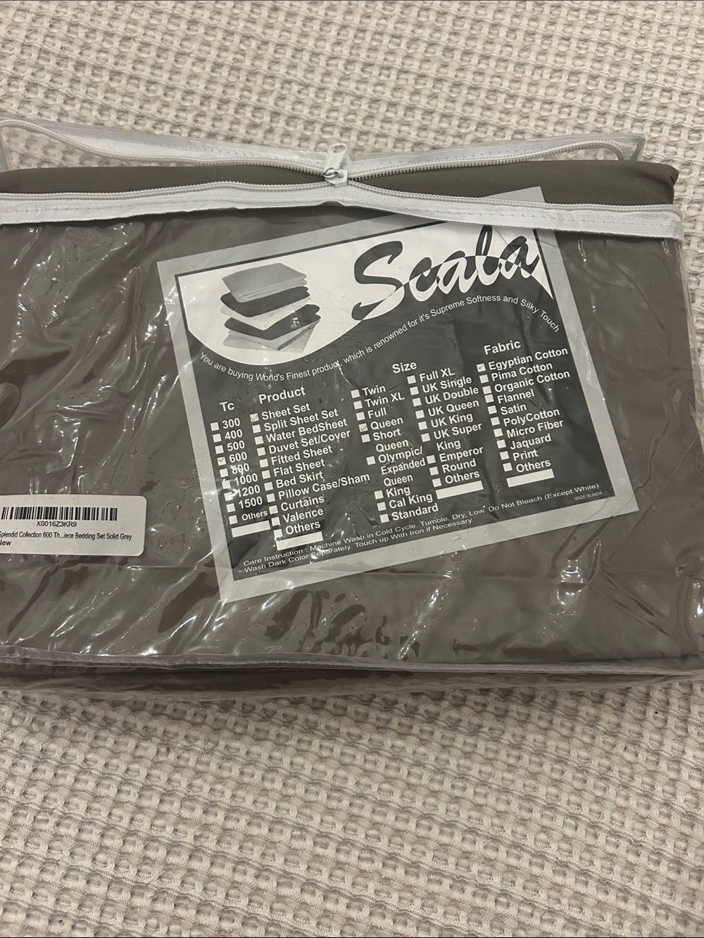 Scala Solid Brown Sheet Set - Scala Brown Bedding